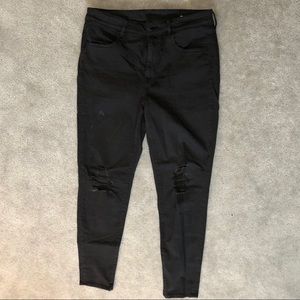 AE black ripped jeggings. Size 12.